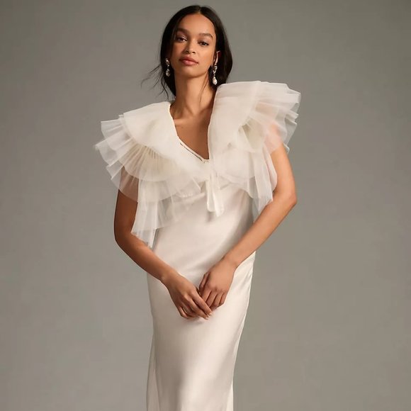 Anthropologie Accessories - Anthropologie Ruffle Capelet